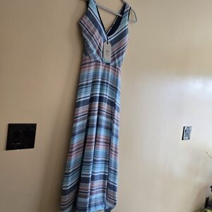 Prana Cross Back Maxi Dress Size L - NWT